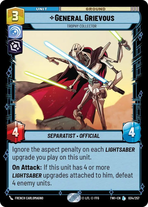General Grievous - Trophy Collector (034/257) [Twilight of the Republic] - Star Wars: Unlimited Single
