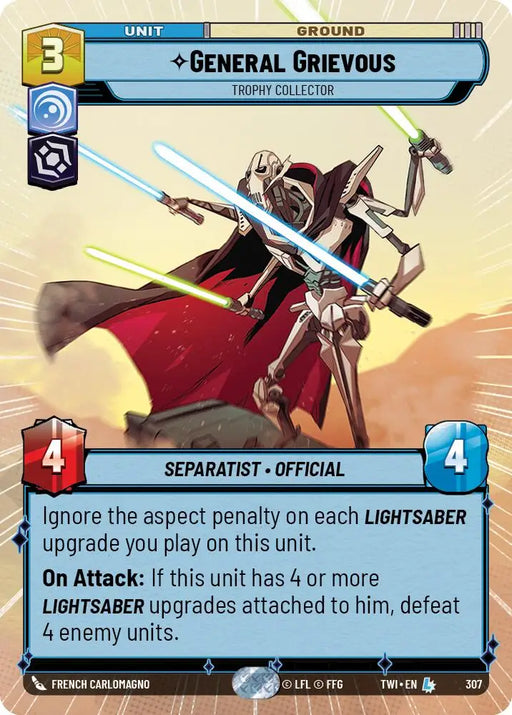 General Grievous - Trophy Collector (Hyperspace) (307) [Twilight of the Republic] - Star Wars: Unlimited Single