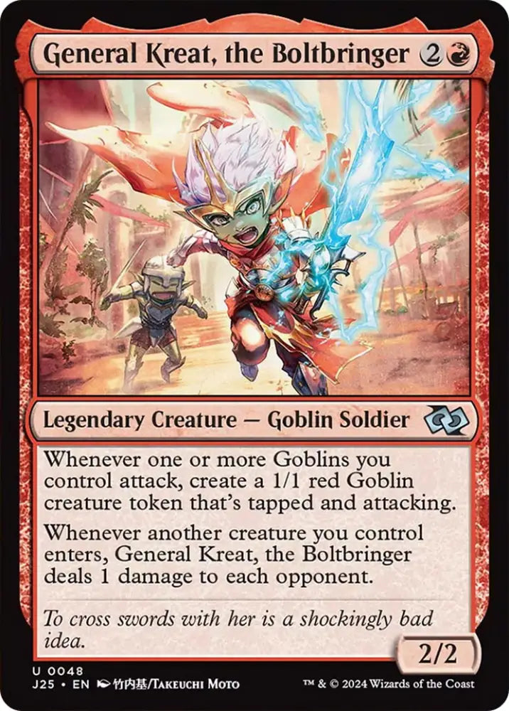 General Kreat the Boltbringer (Anime) [Foundations Jumpstart] - MTG Single