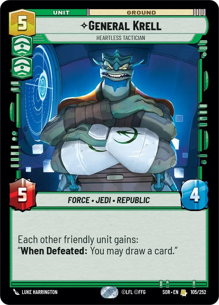 General Krell - Heartless Tactician (105/252) [Spark of Rebellion] - Star Wars: Unlimited Single