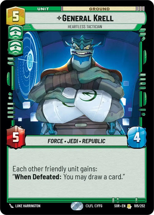 General Krell - Heartless Tactician (105/252) [Spark of Rebellion] - Star Wars: Unlimited Single