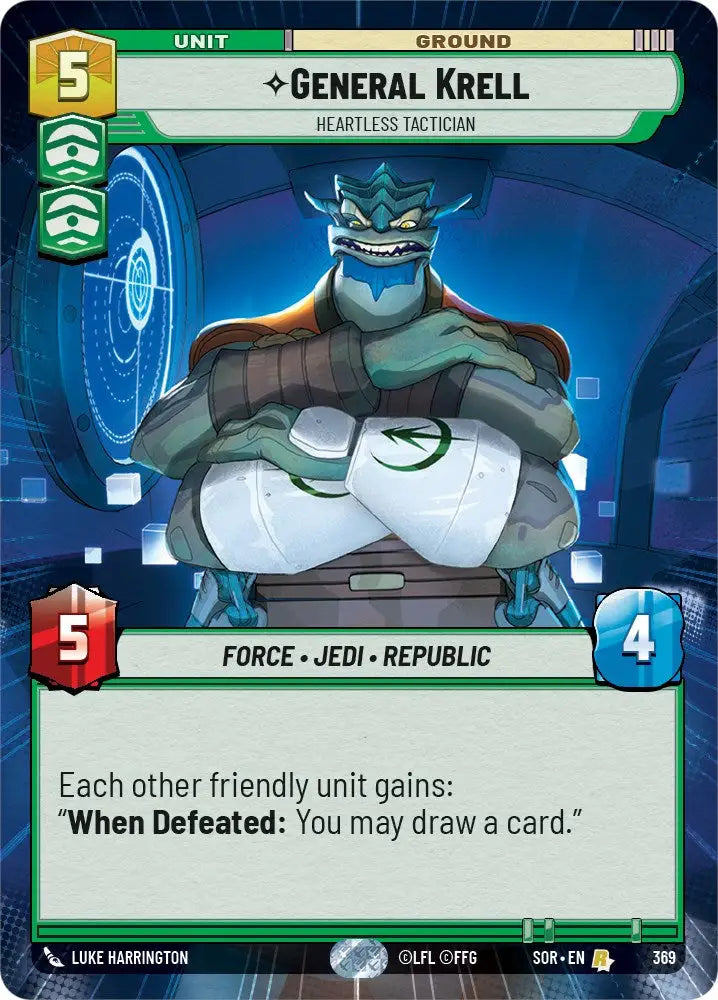 General Krell - Heartless Tactician (Hyperspace) (369) [Spark of Rebellion] - Star Wars: Unlimited Single