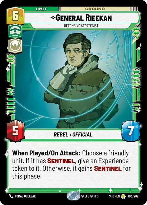 General Rieekan - Defensive Strategist (103/262) [Shadows of the Galaxy] - Star Wars: Unlimited Single