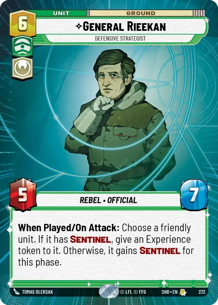 General Rieekan - Defensive Strategist (Hyperspace) (372) [Shadows of the Galaxy] - Star Wars: Unlimited Single