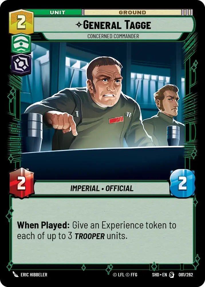 General Tagge - Concerned Commander (081/262) [Shadows of the Galaxy] - Star Wars: Unlimited Single