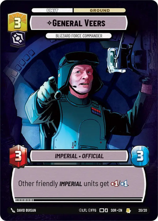 General Veers - Blizzard Force Commander (20/20) [Spark of Rebellion: Weekly Play] - Star Wars: Unlimited Single