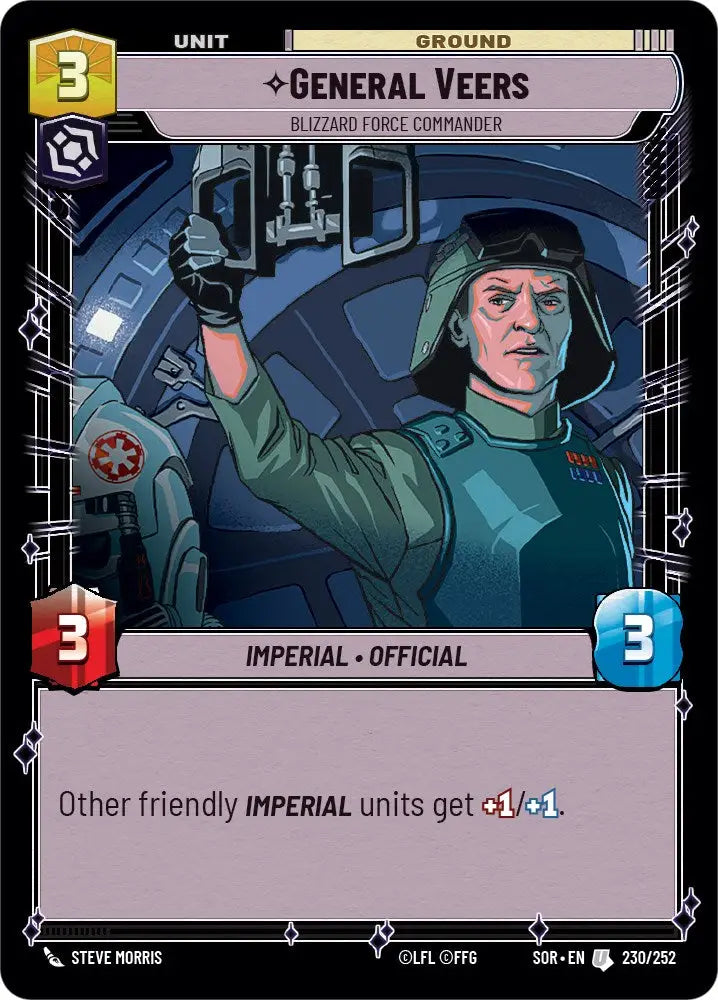 General Veers - Blizzard Force Commander (230/252) [Spark of Rebellion] - Star Wars: Unlimited Single