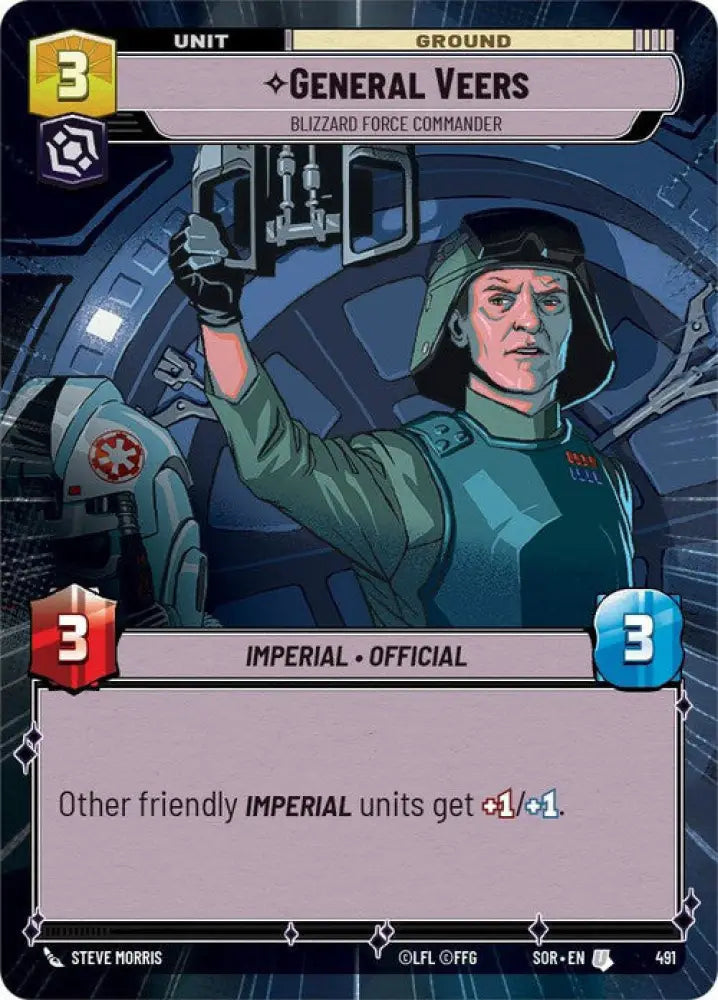 General Veers - Blizzard Force Commander (Hyperspace) (491) [Spark of Rebellion] - Star Wars: Unlimited Single