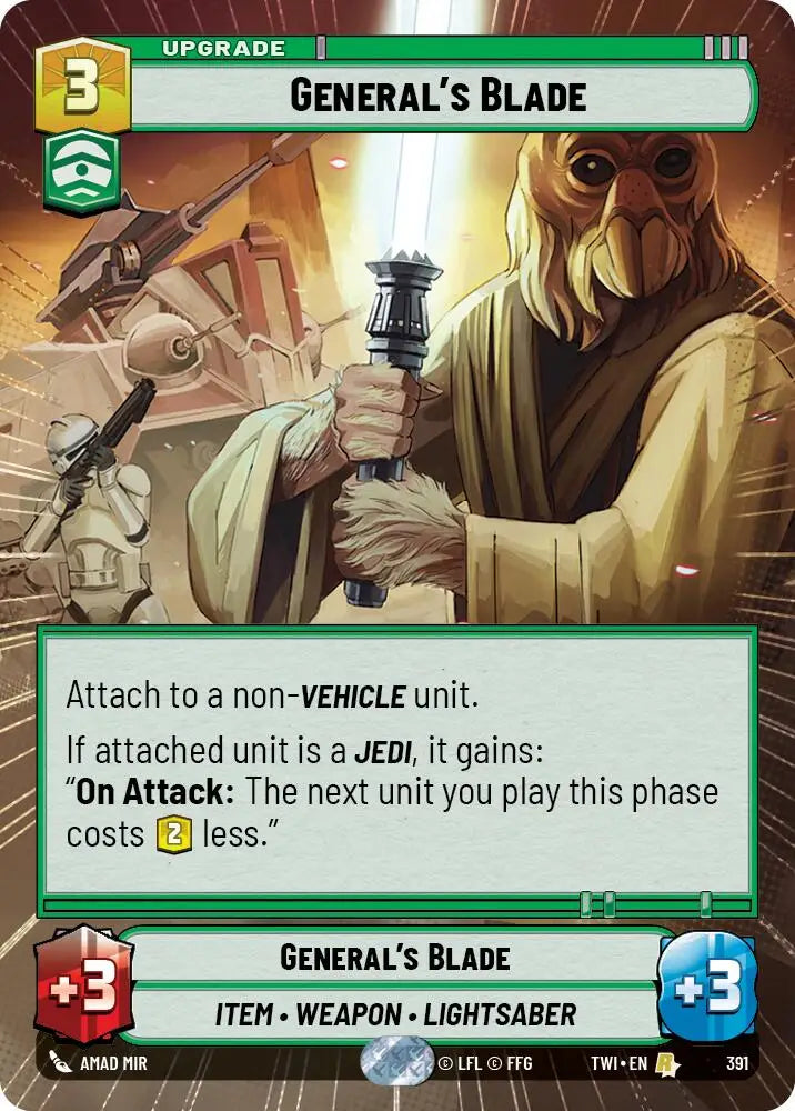 General’s Blade (Hyperspace) (391) [Twilight of the Republic] - Star Wars: Unlimited Single