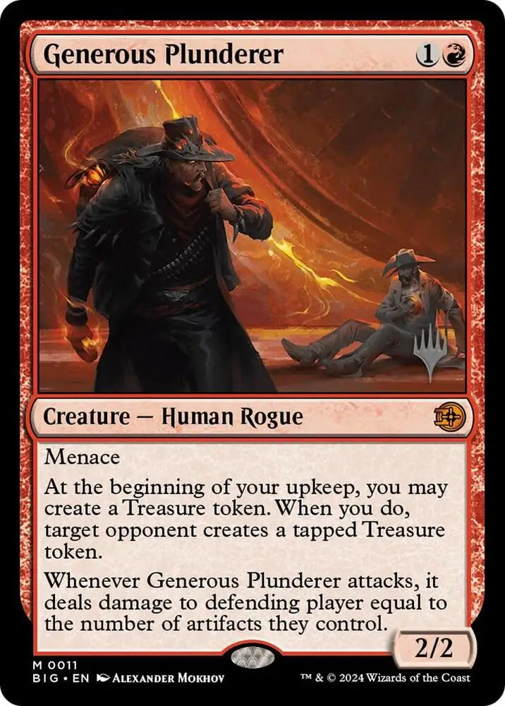 Generous Plunderer (11) [Outlaws of Thunder Junction Promos]