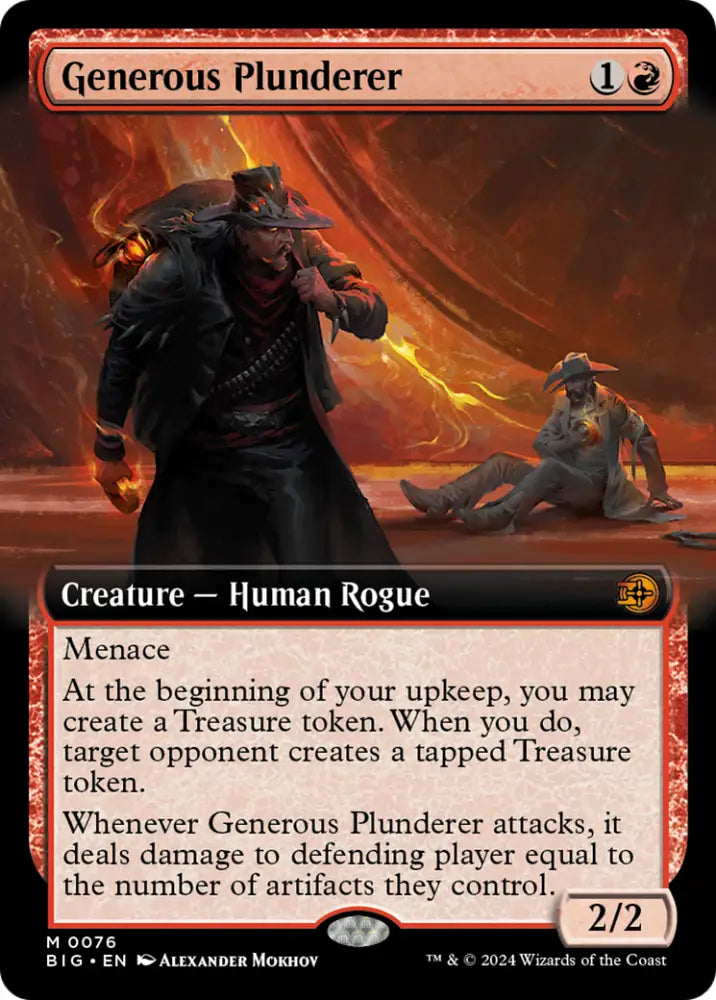 Generous Plunderer (Extended Art) [Outlaws of Thunder Junction: The Big Score] - MTG Single