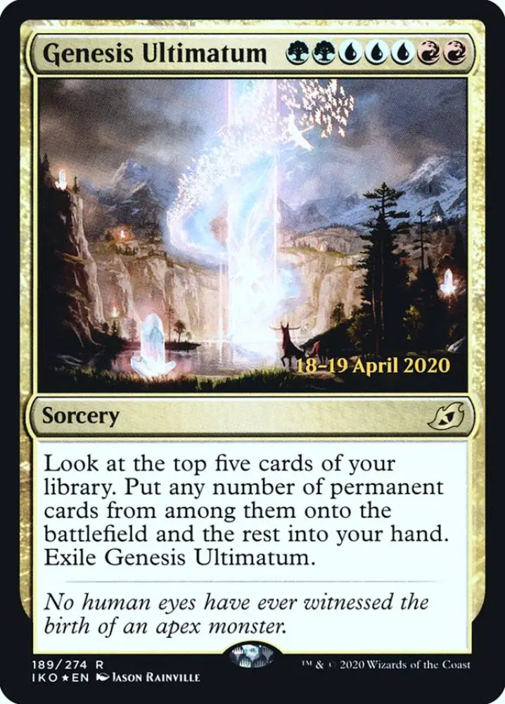 Genesis Ultimatum [Ikoria: Lair of Behemoths Prerelease Promos] - MTG Single