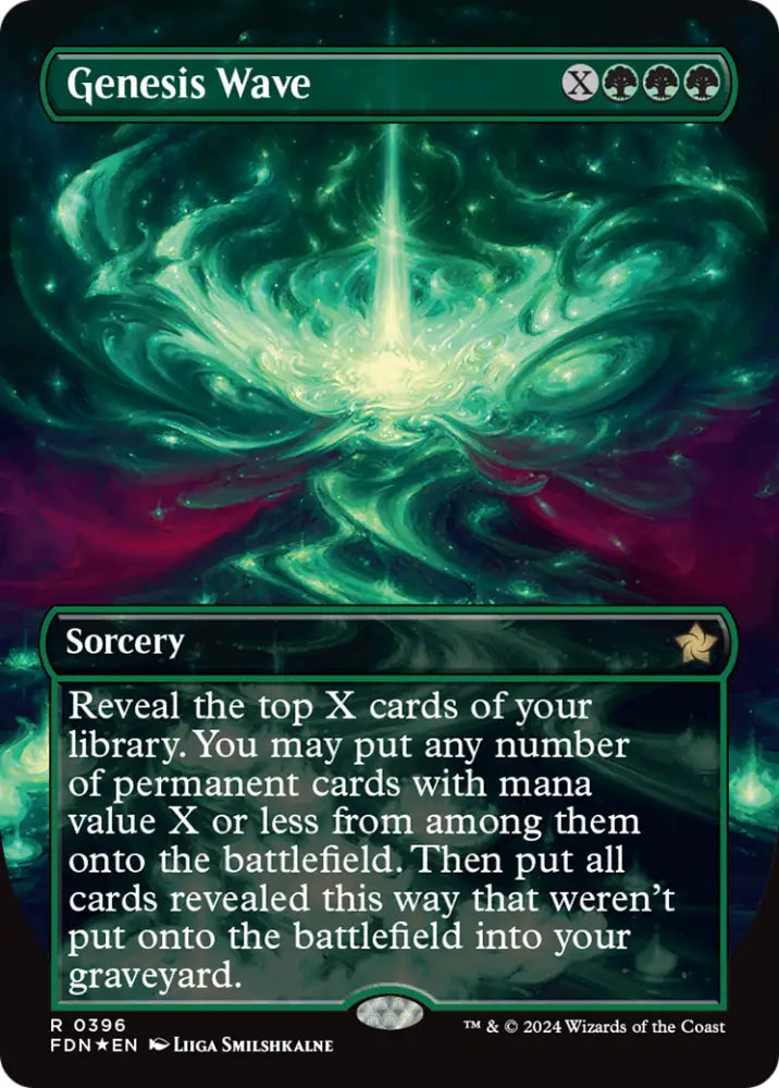 Genesis Wave (Borderless) (Mana Foil) [Foundations] - MTG Single