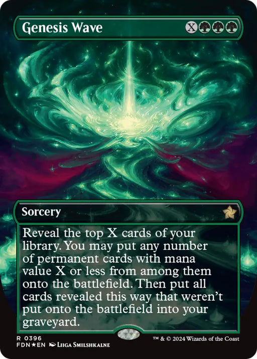 Genesis Wave (Borderless) (Mana Foil) [Foundations] - MTG Single