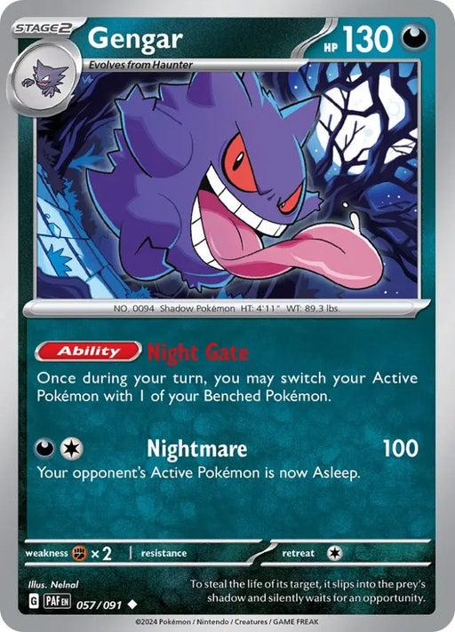 Gengar (057/091) [Scarlet & Violet: Paldean Fates] - Pokemon Single