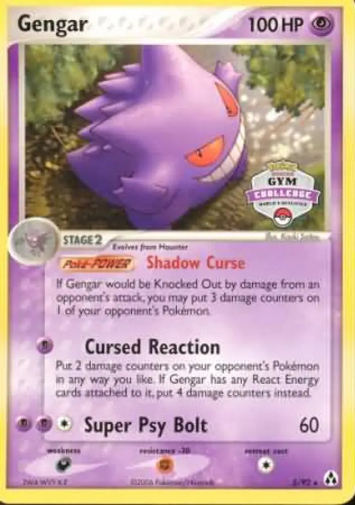 Gengar (5/92) (Gym Challenge) [EX: Legend Maker] - Pokemon Single