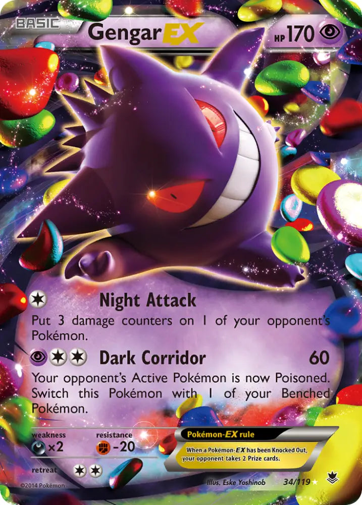 Gengar EX (34/119) [XY: Phantom Forces] - Pokemon Single