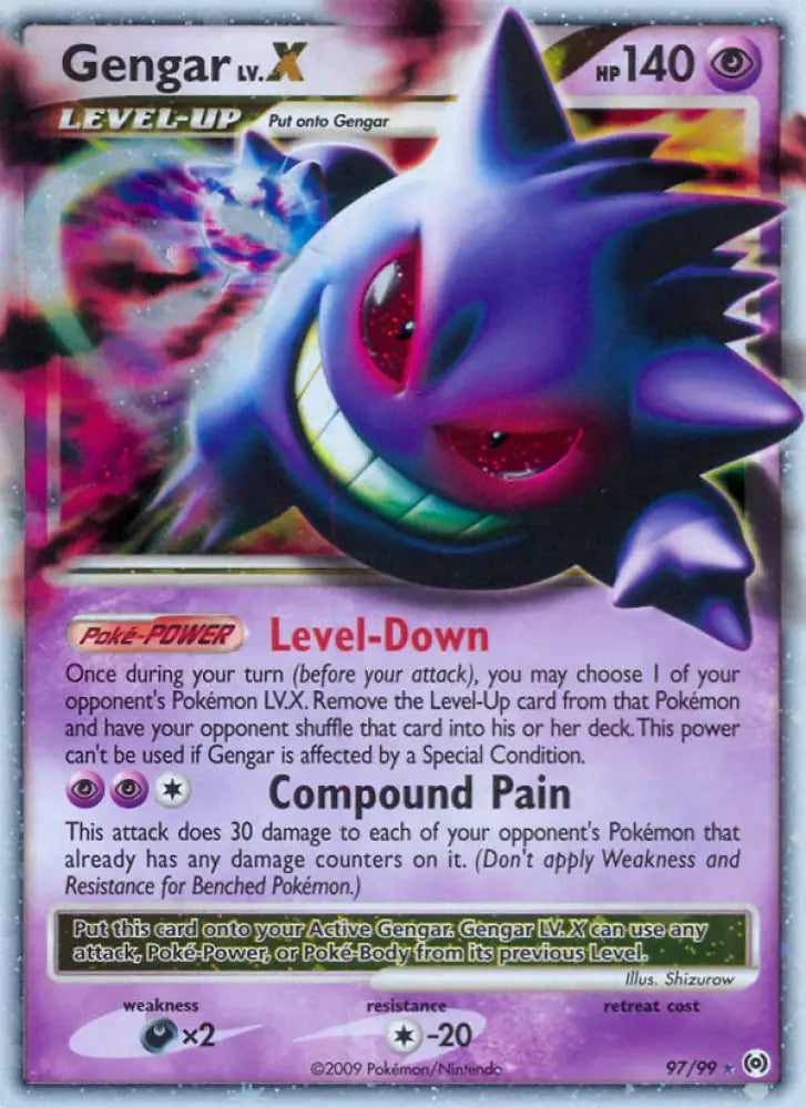 Gengar LV.X (97/99) [Platinum: Arceus] - Pokemon Single