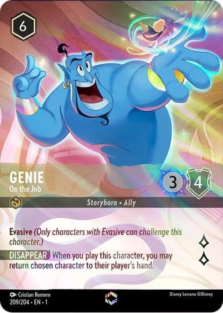 Genie - On the Job (Enchanted) (209/204) [The First Chapter] - Lorcana Single