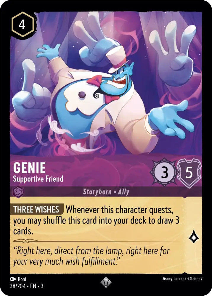 Genie - Supportive Friend (38/204) [Into the Inklands] - Lorcana Single