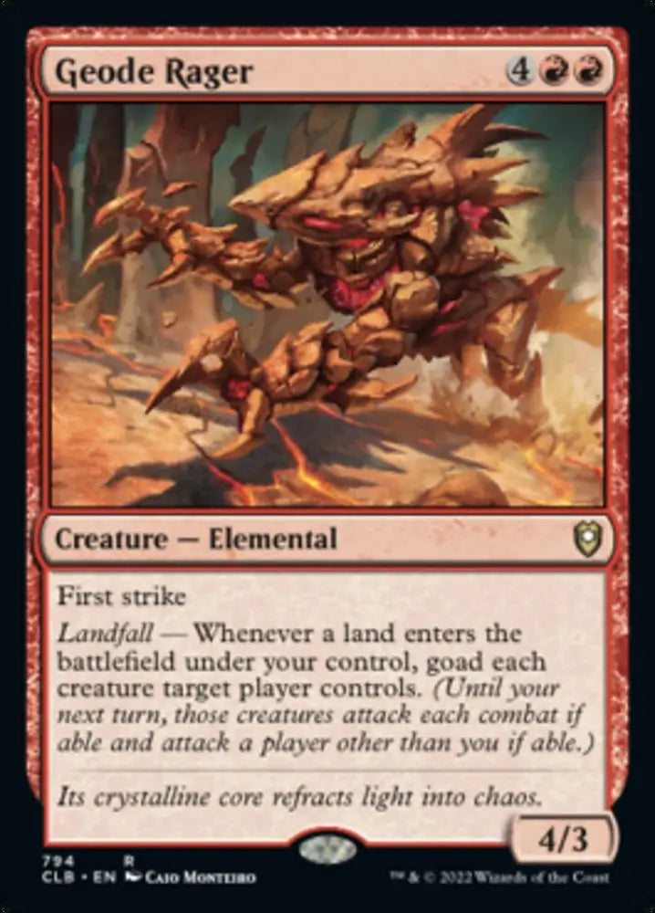 Geode Rager [Commander Legends: Battle for Baldur’s Gate] - MTG Single
