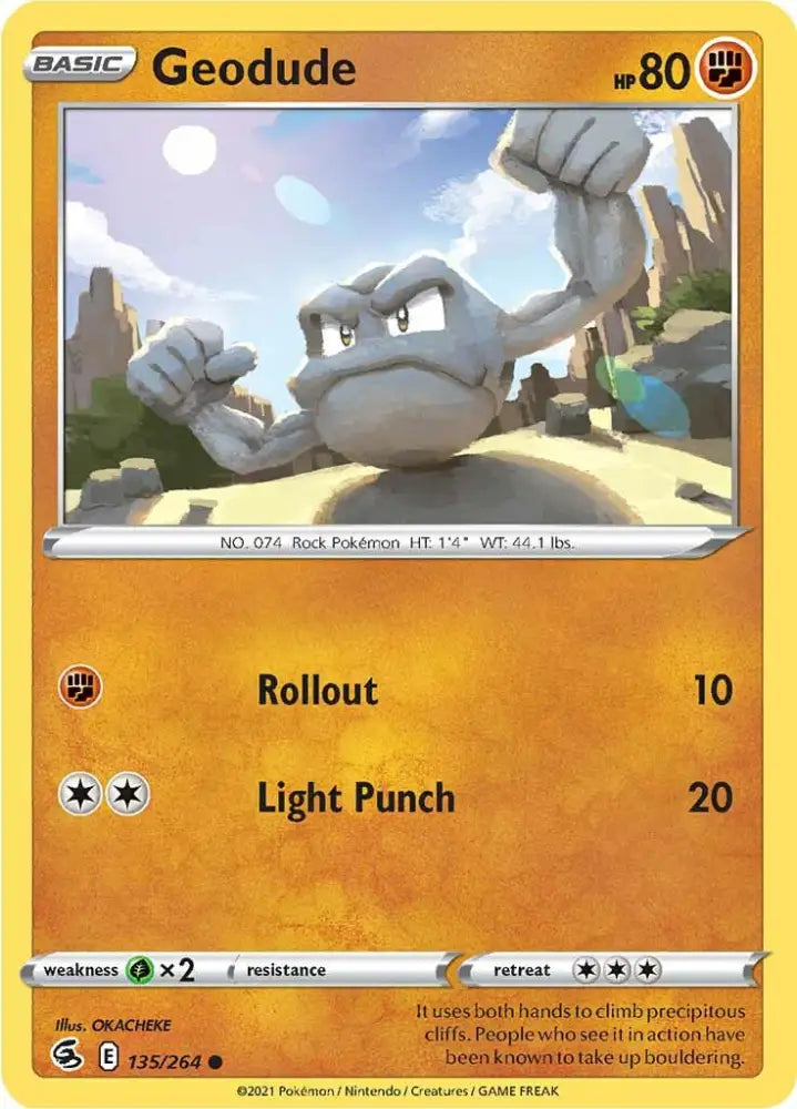 Geodude (135/264) [Sword & Shield: Fusion Strike] - Pokemon Single