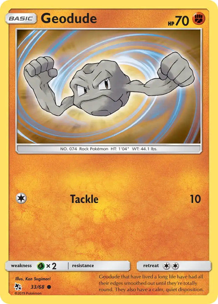 Geodude (33/68) [Sun & Moon: Hidden Fates] - Pokemon Single