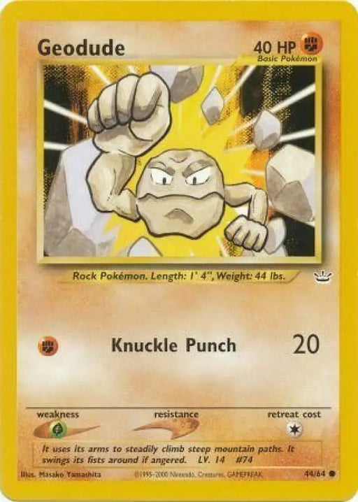 Geodude (44/64) [Neo Revelation Unlimited] - Pokemon Single