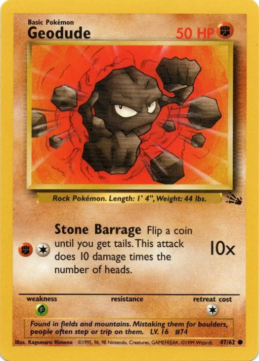 Geodude (47/62) [Fossil Unlimited] - Pokemon Single