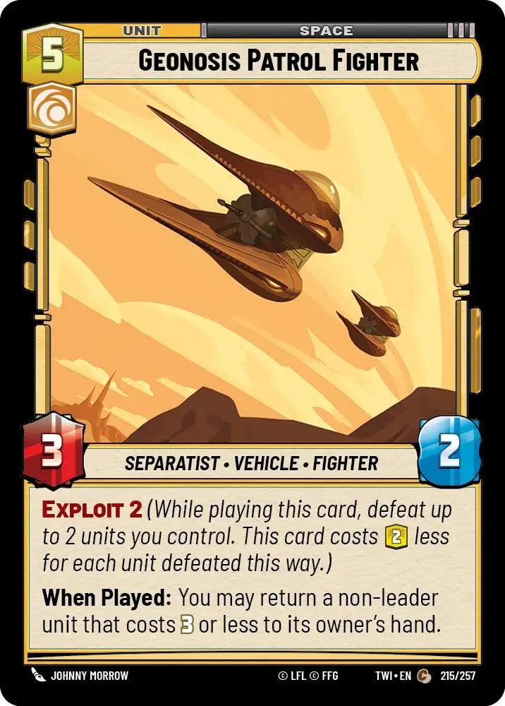 Geonosis Patrol Fighter (215/257) [Twilight of the Republic] - Star Wars: Unlimited Single