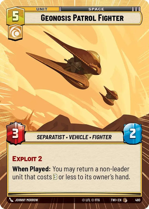 Geonosis Patrol Fighter (Hyperspace) (480) [Twilight of the Republic] - Star Wars: Unlimited Single