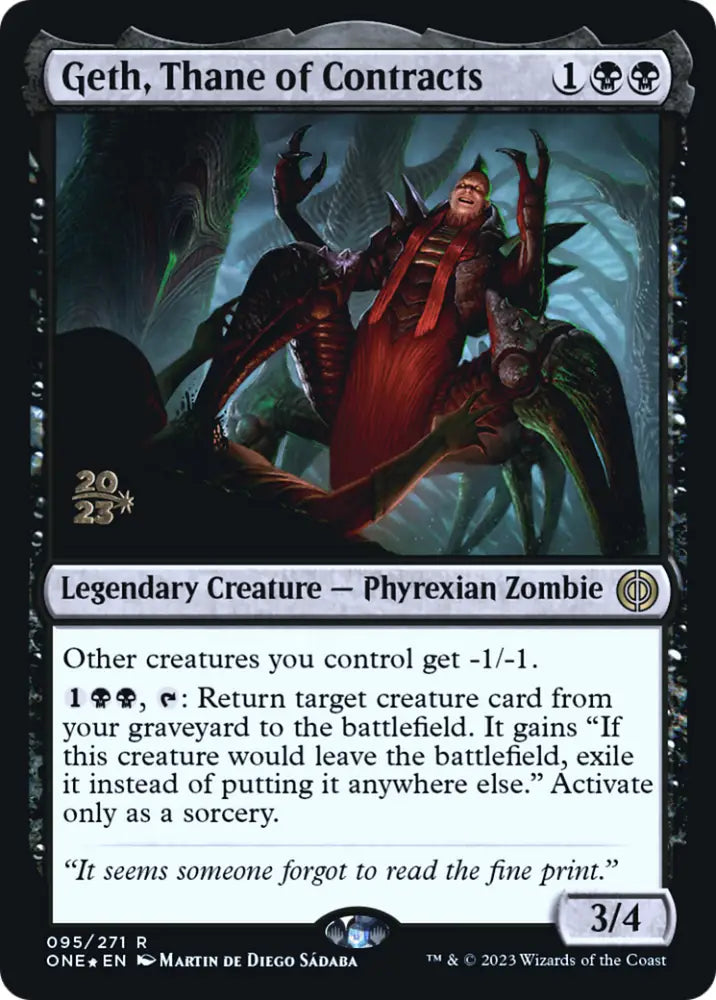Geth Thane of Contracts [Phyrexia: All Will Be One Prerelease Promos] - MTG Single
