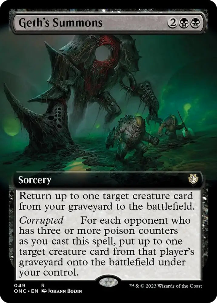 Geth’s Summons (Extended Art) [Phyrexia: All Will Be One Commander] - MTG Single