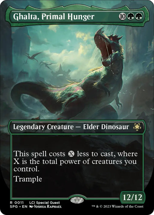 Ghalta Primal Hunger (Borderless) [The Lost Caverns of Ixalan Special Guests] - MTG Single