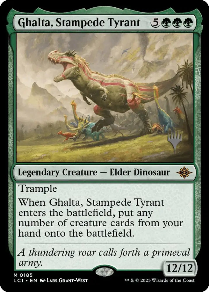 Ghalta Stampede Tyrant (Promo Pack) [The Lost Caverns of Ixalan Promos] - MTG Single