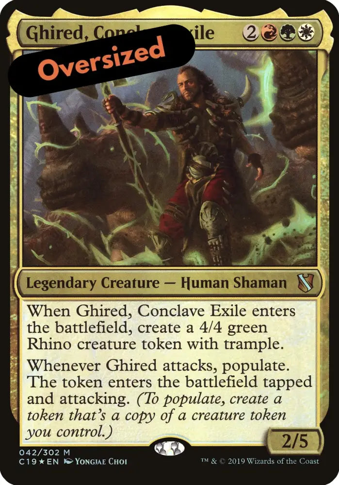Ghired Conclave Exile (Oversized) [Commander 2019 Oversized] - MTG Single