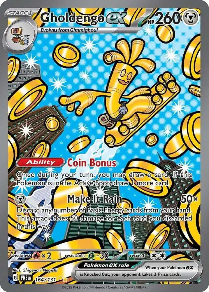 Gholdengo ex (164/131) [Scarlet & Violet: Prismatic Evolutions] - Pokemon Single