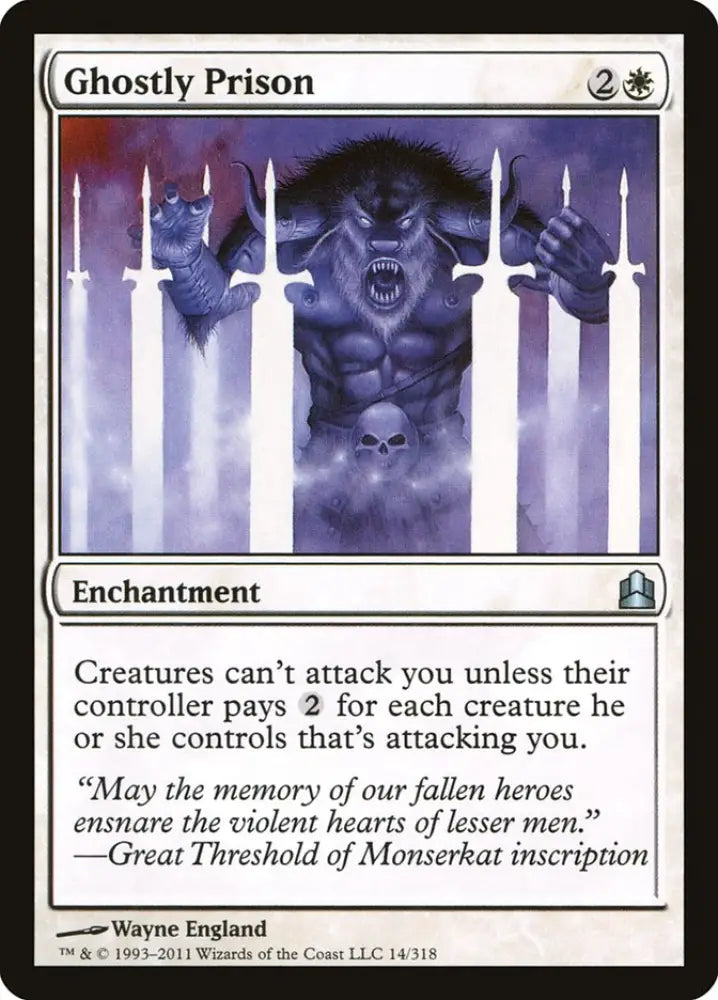Ghostly Prison [Commander 2011] - MTG Single