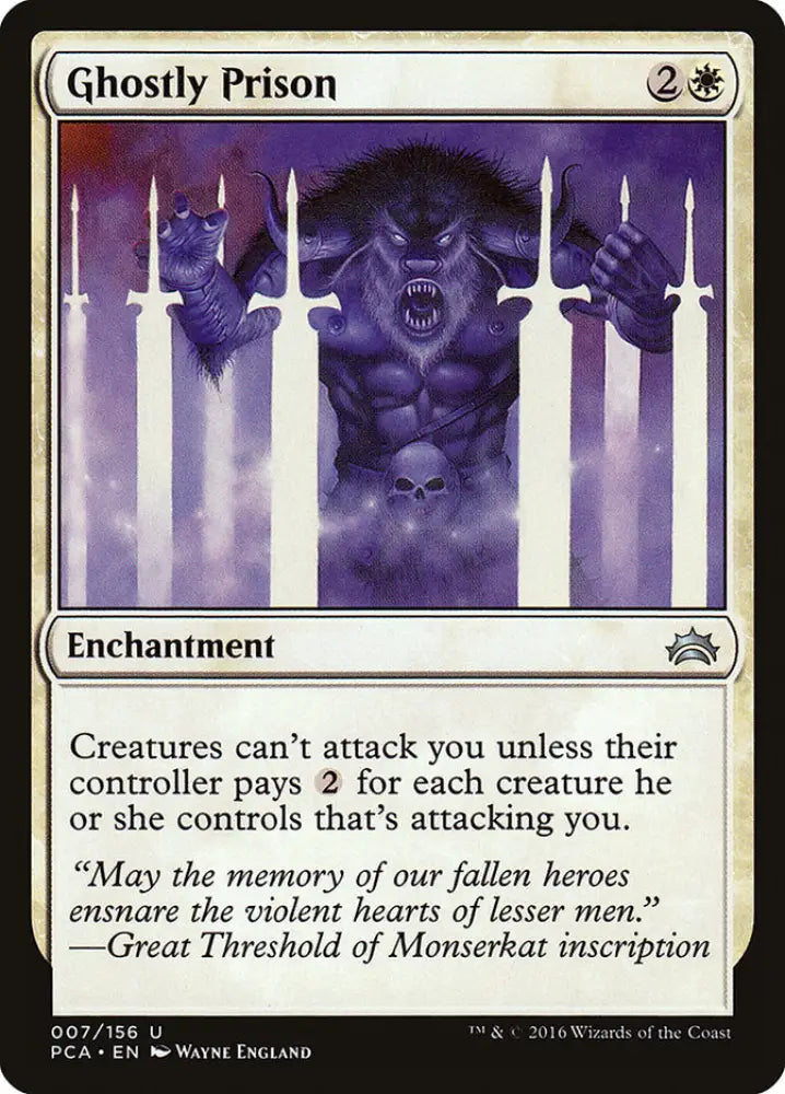 Ghostly Prison [Planechase Anthology] - MTG Single