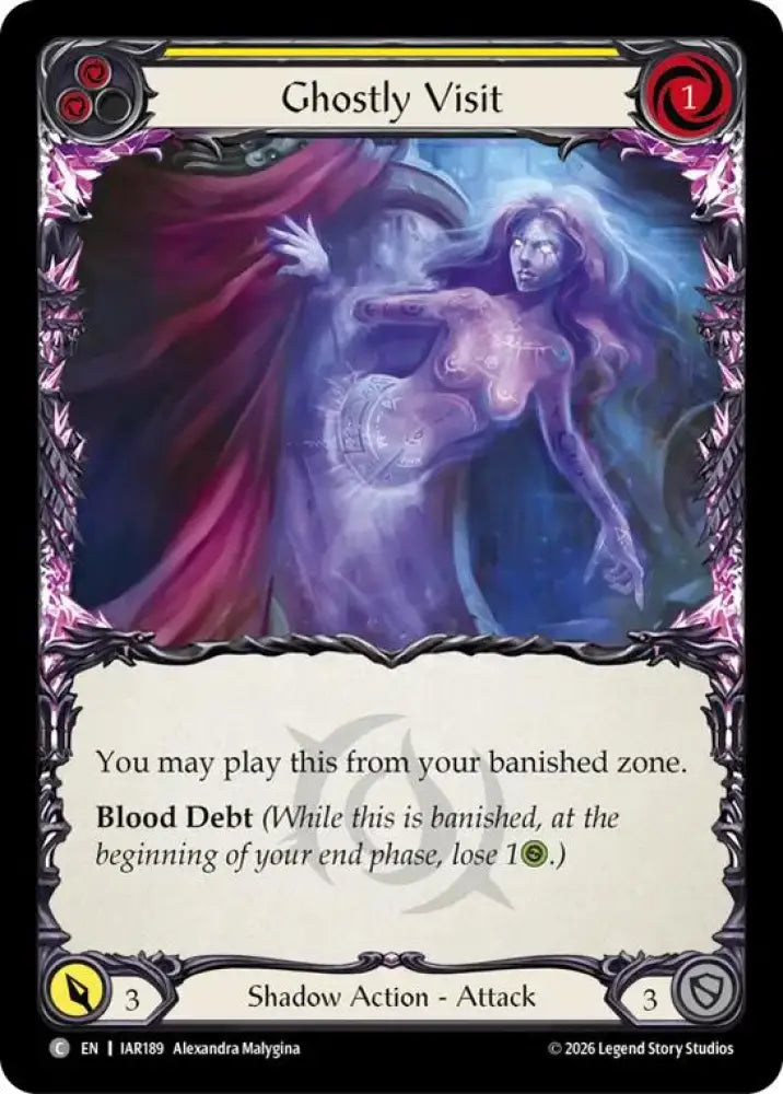 Ghostly Visit (Yellow) (IAR189) [Usurp the Shadow Throne]