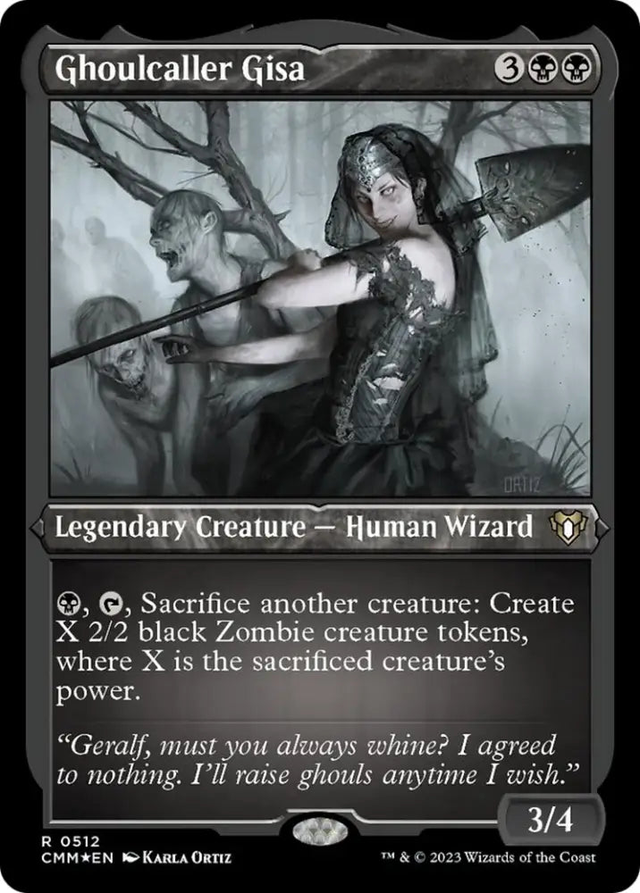Ghoulcaller Gisa (Foil Etched) [Commander Masters] - MTG Single