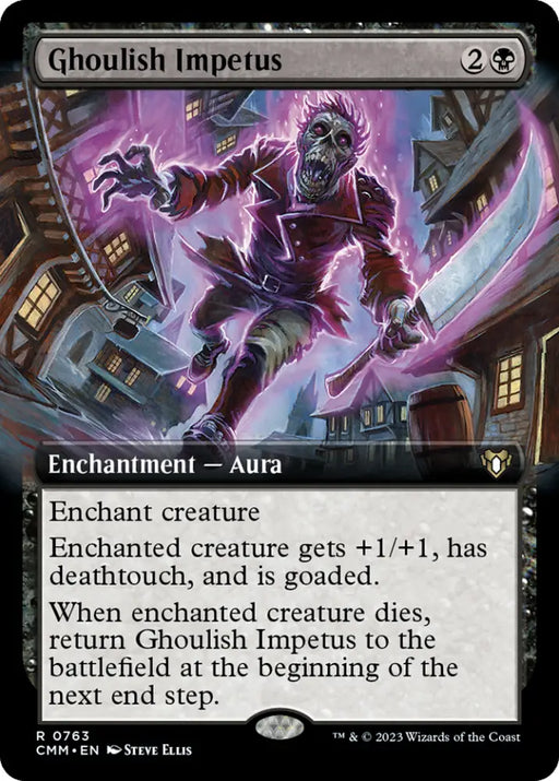 Ghoulish Impetus (Extended Art) [Commander Masters] - MTG Single