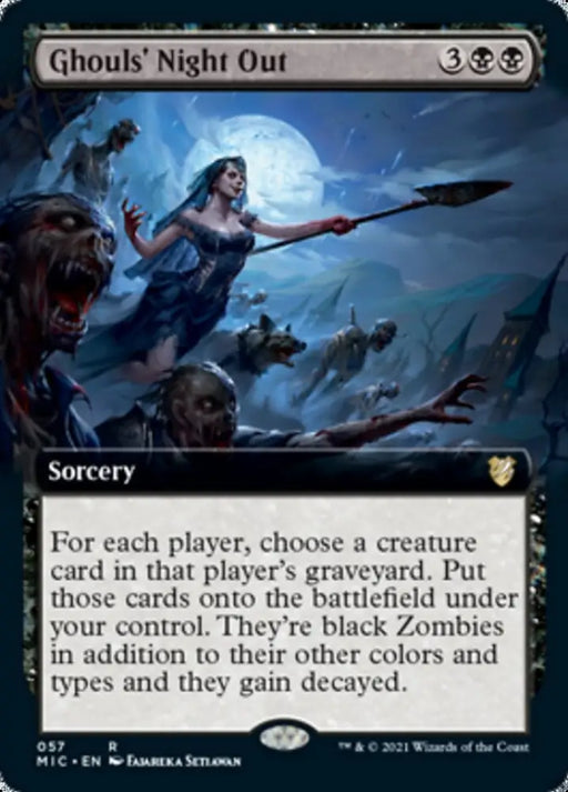 Ghouls’ Night Out (Extended Art) [Innistrad: Midnight Hunt Commander] - MTG Single