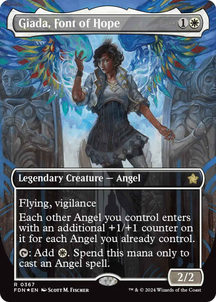 Giada Font of Hope (Borderless) (Mana Foil) [Foundations] - MTG Single