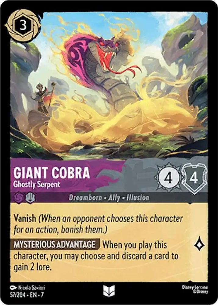 Giant Cobra - Ghostly Serpent (57/204) [Archazia’s Island] - Lorcana Single