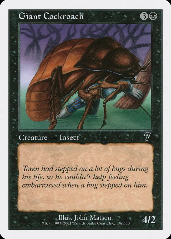 Giant Cockroach [Seventh Edition] - MTG Single
