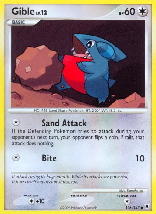 Gible (106/147) [Platinum: Supreme Victors] - Pokemon Single