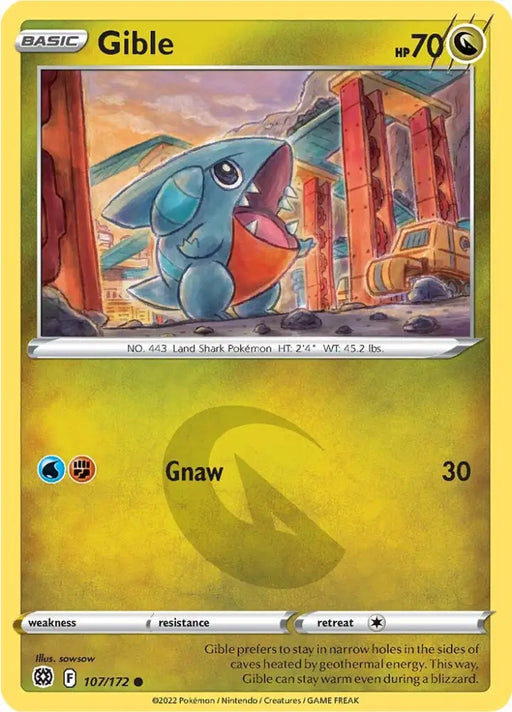 Gible (107/172) [Sword & Shield: Brilliant Stars] - Pokemon Single