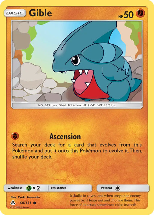 Gible (60/131) [Sun & Moon: Forbidden Light] - Pokemon Single