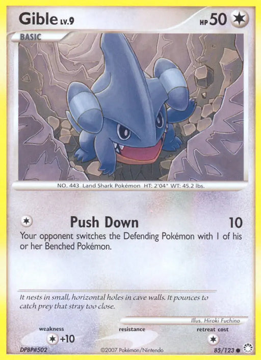 Gible (85/123) [Diamond & Pearl: Mysterious Treasures] - Pokemon Single